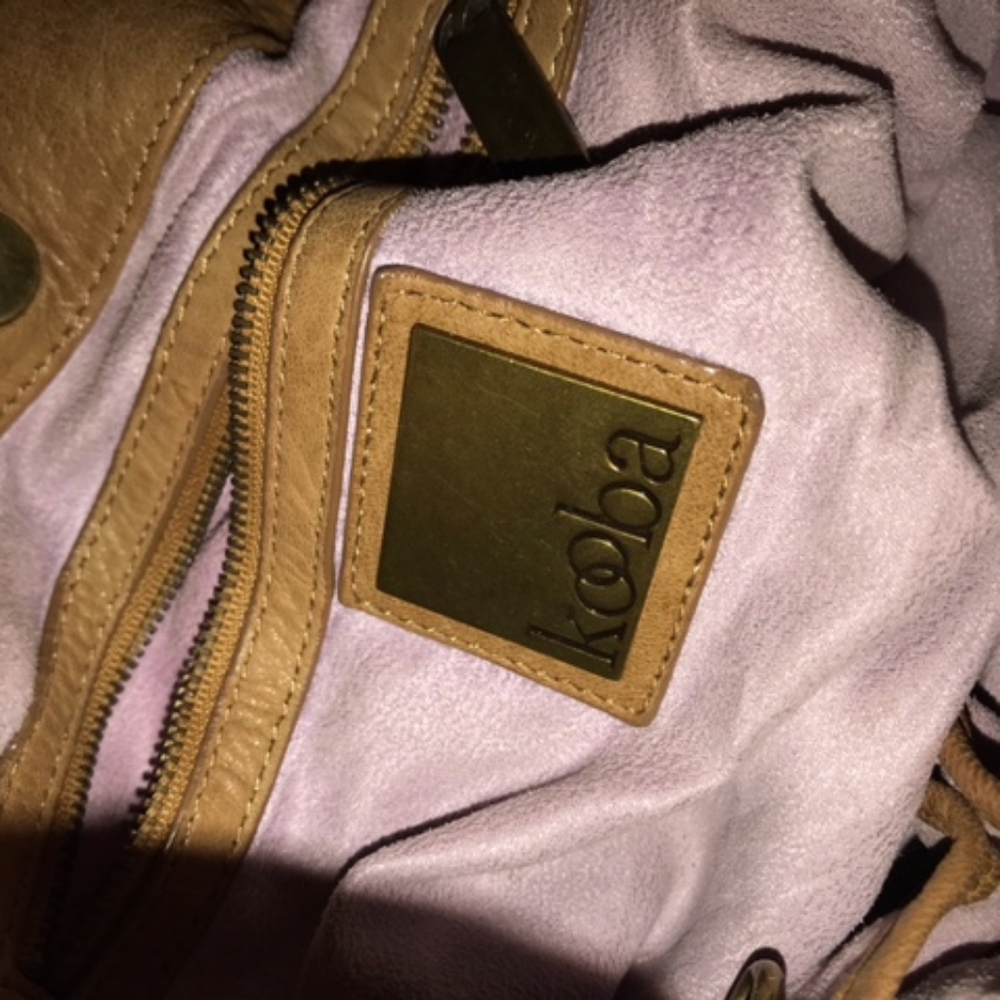 Kooba Brown Leather Bag with Gold Details - Picture 7 of 10